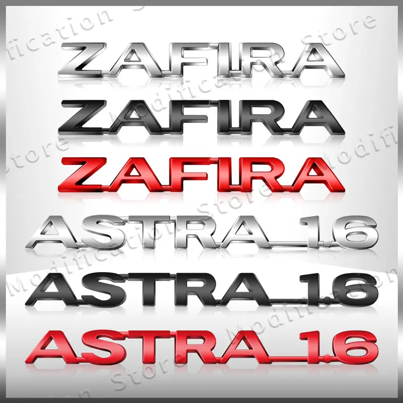 3D Metal Car Decor Rear Trunk Fender Side Emblem Sticker For Opel Zafira ASTRA 1.6 Logo Astra Antara H G Corsa Accessories