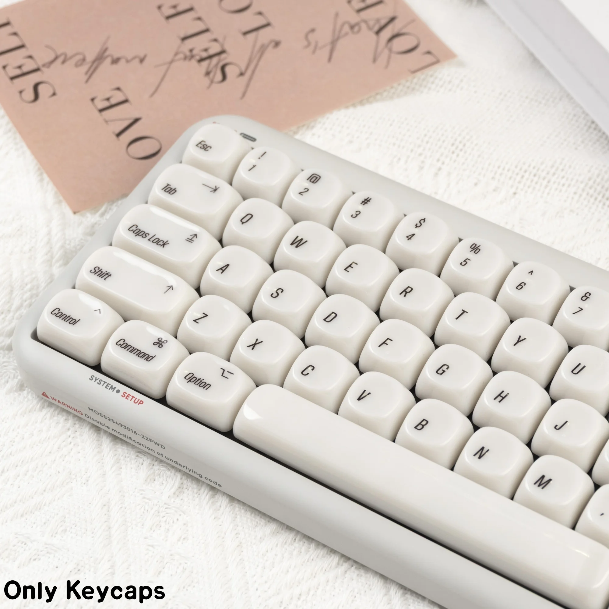 MOA PC Keycaps Dye Sub MAC Keycap For Gaming Office Mechanical Keyboard Rainy75 Hi75 Hi98 MAD60 Custom DIY Gift Semi-transparent