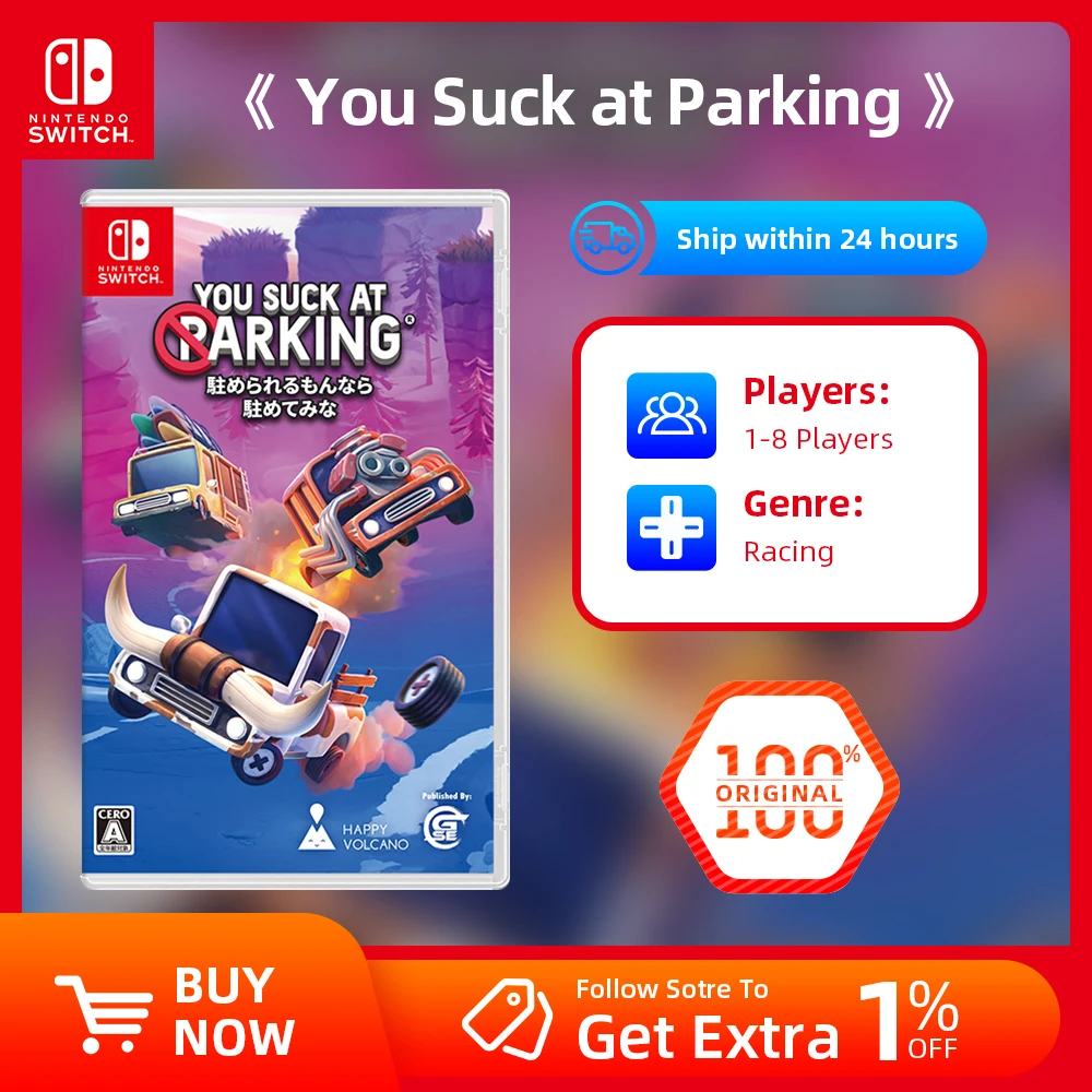 Игровая приставка Nintendo Switch-You Blow at Парковка-для консоли Nintendo Switch OLED Lite, 100% оригинальная игровая Карта
