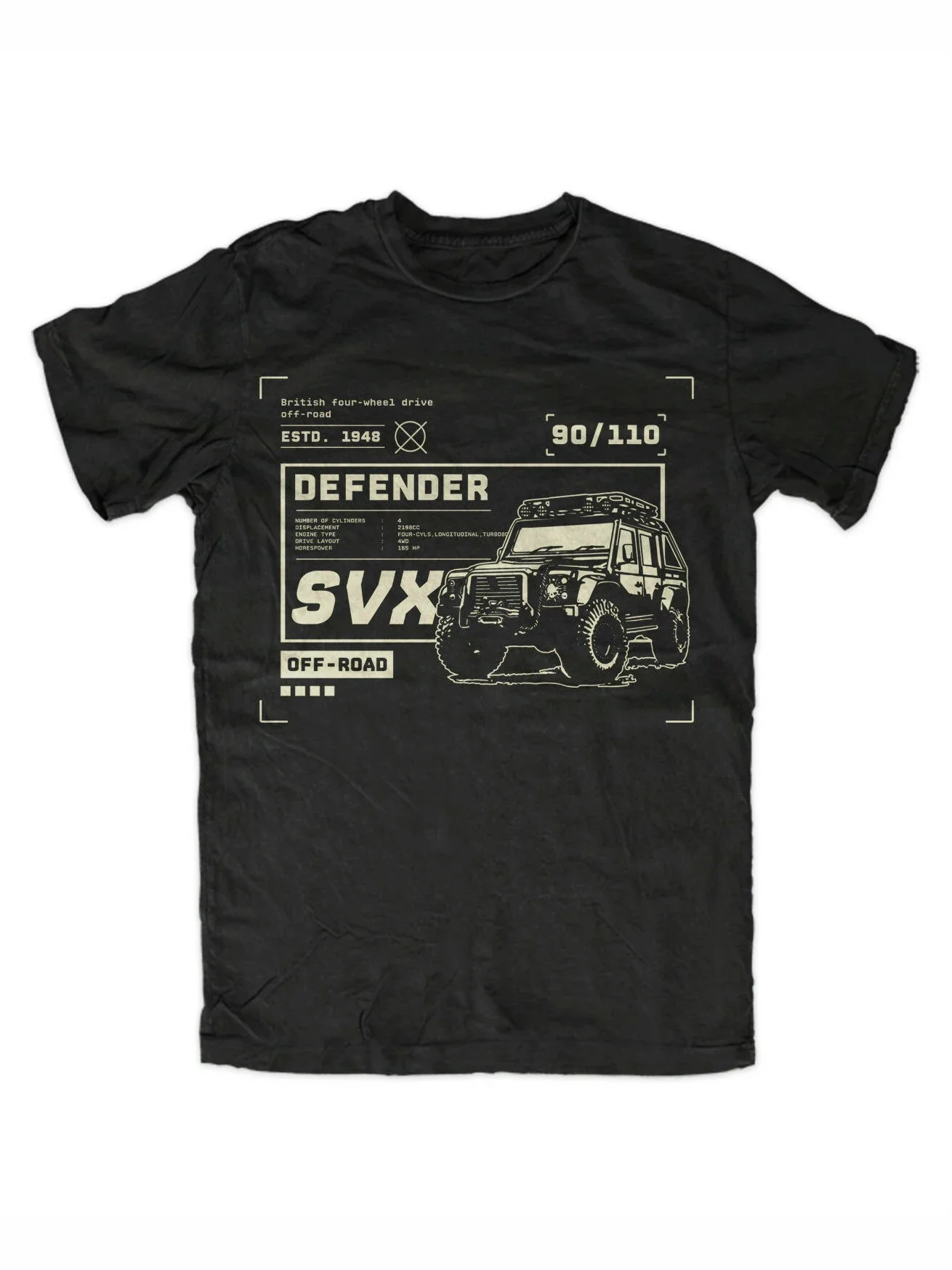 British Four-wheel Drive Defender Off-Road Vehicle T-Shirt 100% Cotton O-Neck Summer Short Sleeve Casual Mens T-shirt Size S-3XL