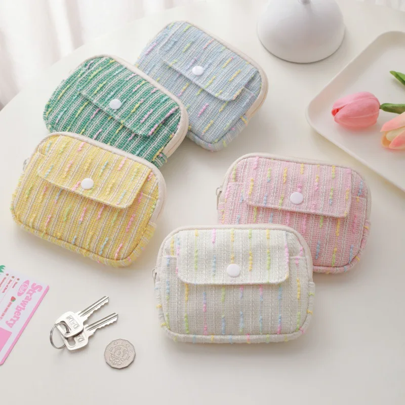 Mini Cute and Soft Coin Purse with Flap, Simple and Portable, Perfect for Makeup and Lipstick.