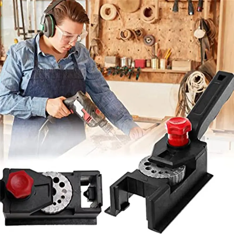 

N96R 38 Piece Drilling Template Set Wood Dowel Drilling Template Wood Dowel Aids For Craftsmen And Woodworking Enthusiasts
