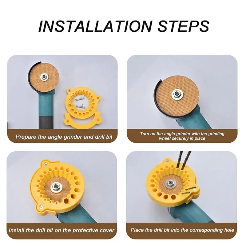 MOPHE-Power Drill Bit Slijpopzetstuk 2-delige boorslijper, multifunctionele boorslijper, slijpmal