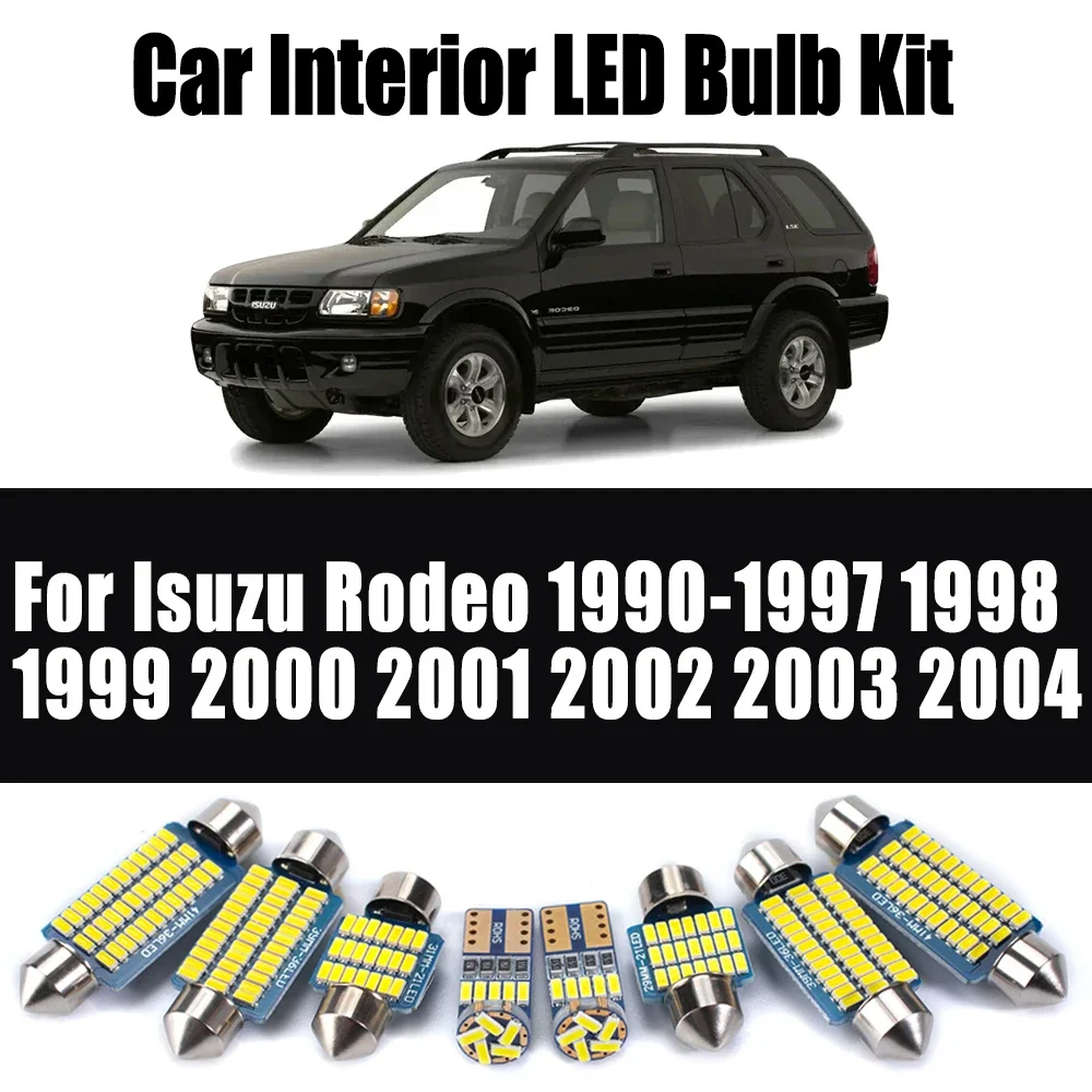 No Error LED Interior Map Dome Trunk Reading Bulbs Light Kit Canbus For Isuzu Rodeo 1990- 2001 2002 2003 2004 Car Accessories