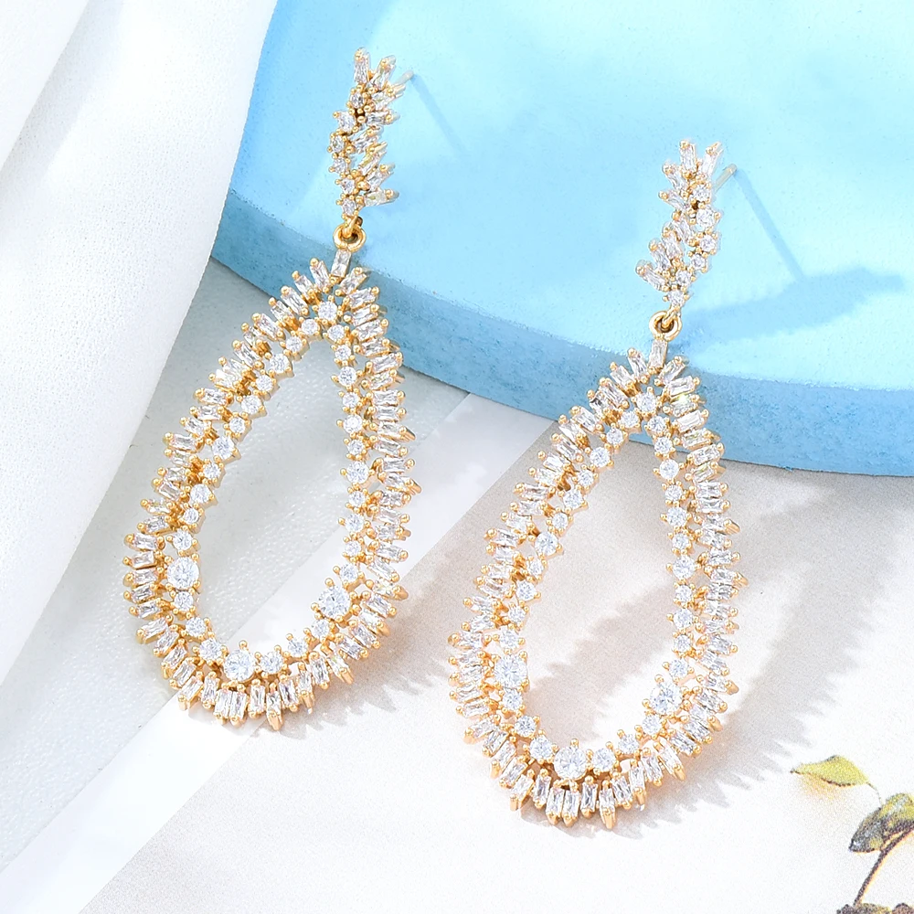 GODKI New Trendy Iregular Geometry Earrings For Women Wedding Party Indian Dubai Bridal Jewelry boucle d\'oreille femme Gift 2022