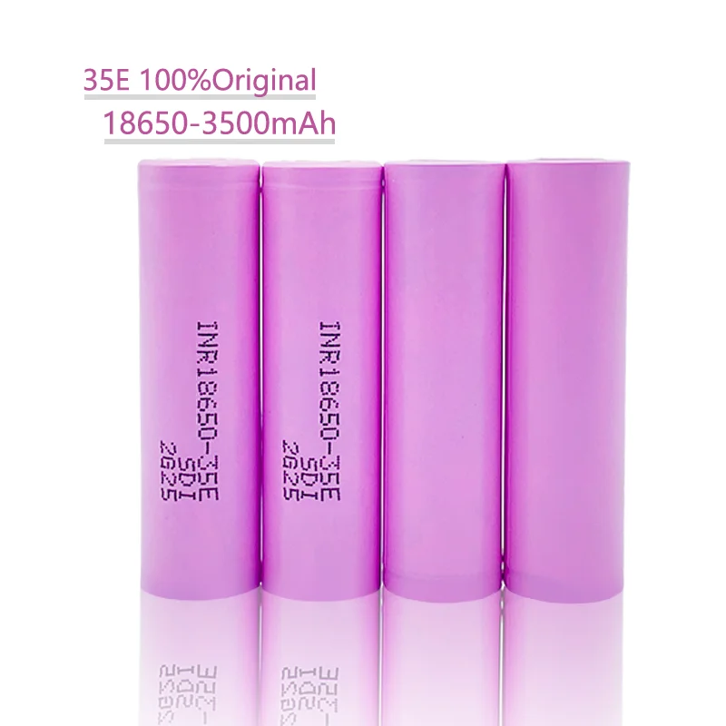 Mkepa 18650 배터리, 충분한 용량 INR 리튬 이온 배터리, 35E, 3.7V, 3500mAh, 25A