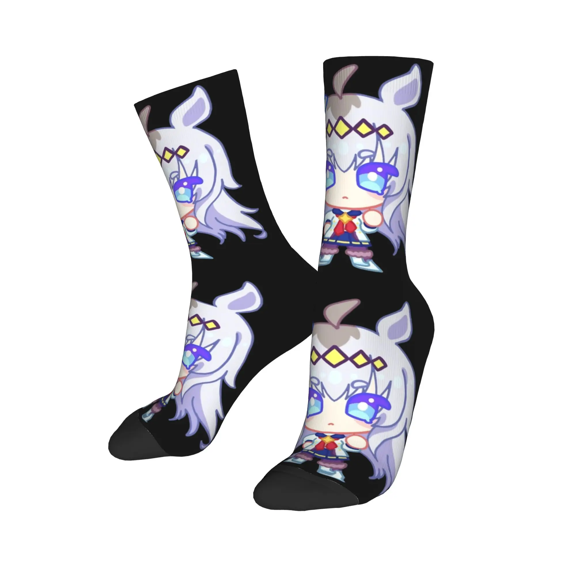 Баскетбольные носки в стиле хип-хоп Oguri Cap Uma Musume, длинные носки из полиэстера для унисекс, нескользящие