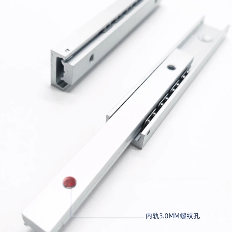 Thickened 2-Section Linear Small Guide Rail Miniature Slide Rail Slide Linear Guide Rail Two-Way Sliding Drawer Rail
