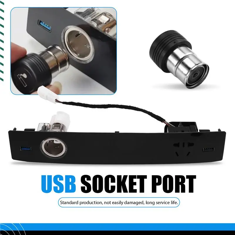Voltmeter Rocker Switch Multifunction USB Socket Port For Toyota Land Cruiser 200 LC200 2008-2015 Car Rear Seat