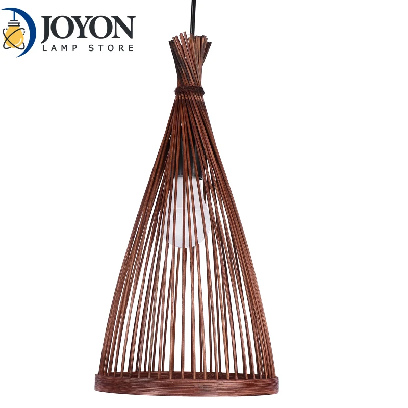 

Brown Antique Bamboo Woven Pendant Light Natural Bamboo Ceiling Light Restaurant Kitchen Tea Room Decoration E27 Pendant Light