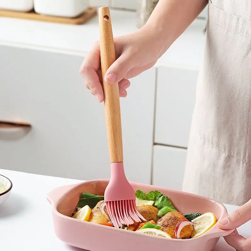 Silicone BBQ Oil Brush DIY Cake Bread Pastry Butter Baking Kitchen Gadgets Portable Barbecue Cooking Tools Grilling Accessories