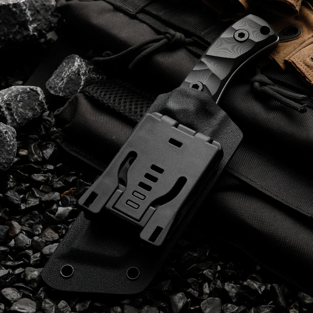 Wilderness G10 handle D2 alloy steel outdoor knife Wilderness survival knife High hardness portable self-defense knife Sharp kni
