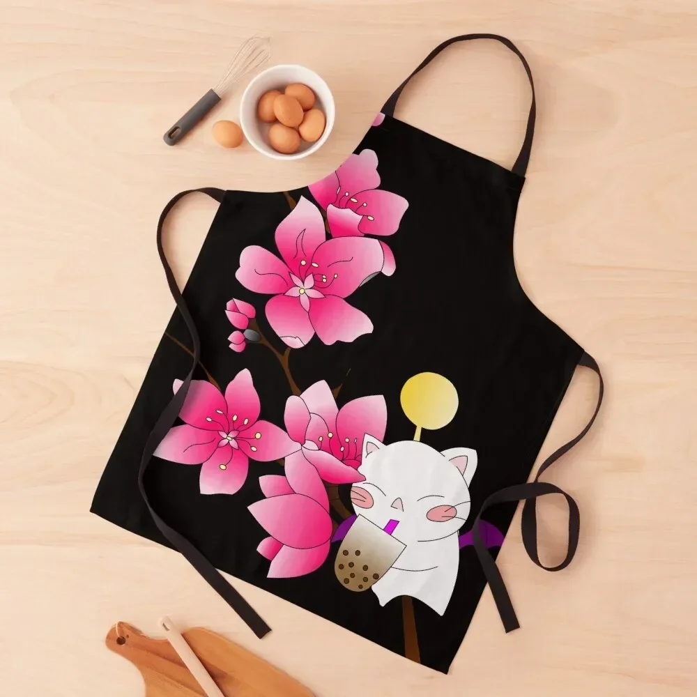 

Moogle Blossoms Apron Chef jacket men Men'ss For Nail Stylist kitchen clothes Apron
