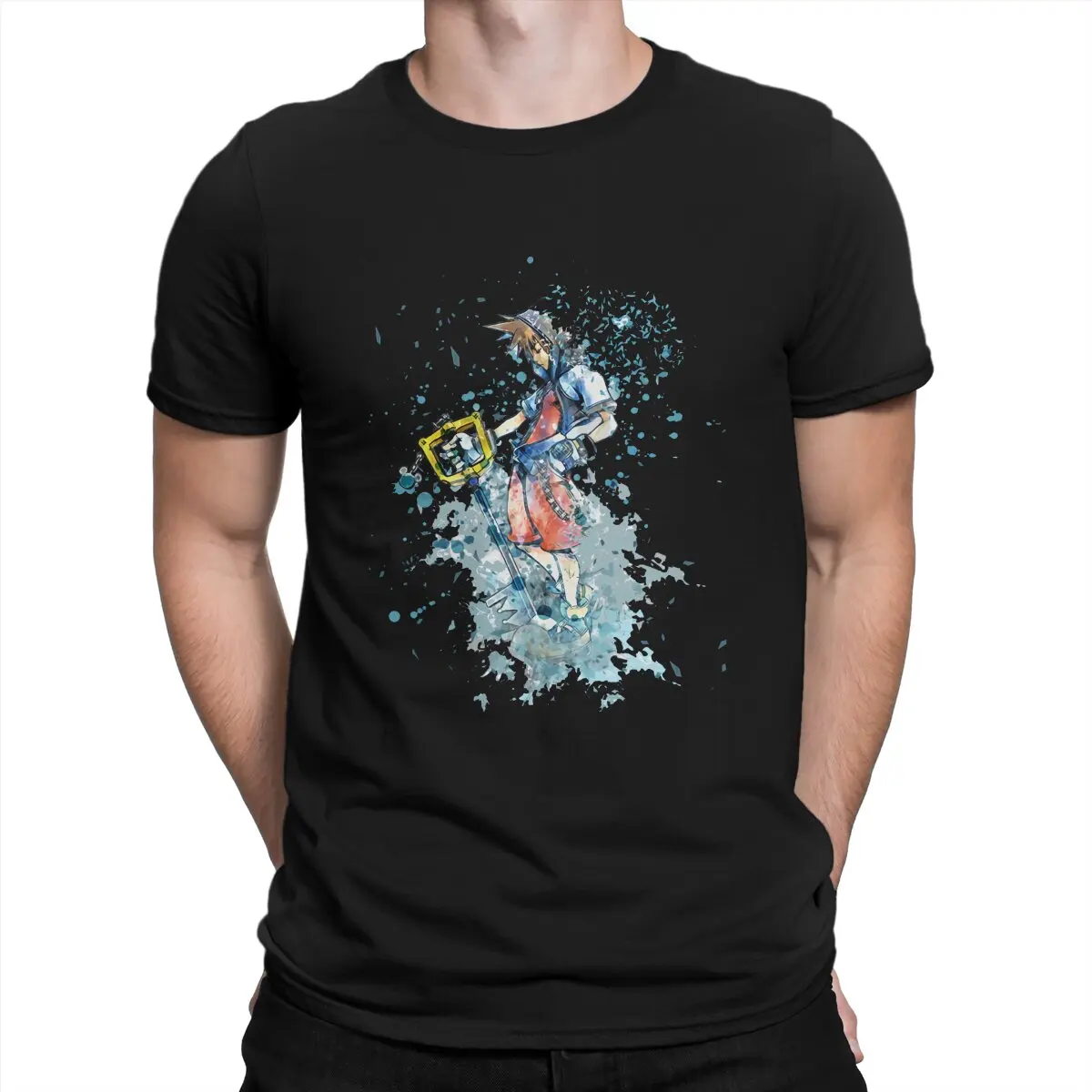 

Men Sora Classic T Shirt Kingdom Hearts Riku Game Cotton Clothing Vintage Short Sleeve Crew Neck Tee Shirt Gift Idea T-Shirt