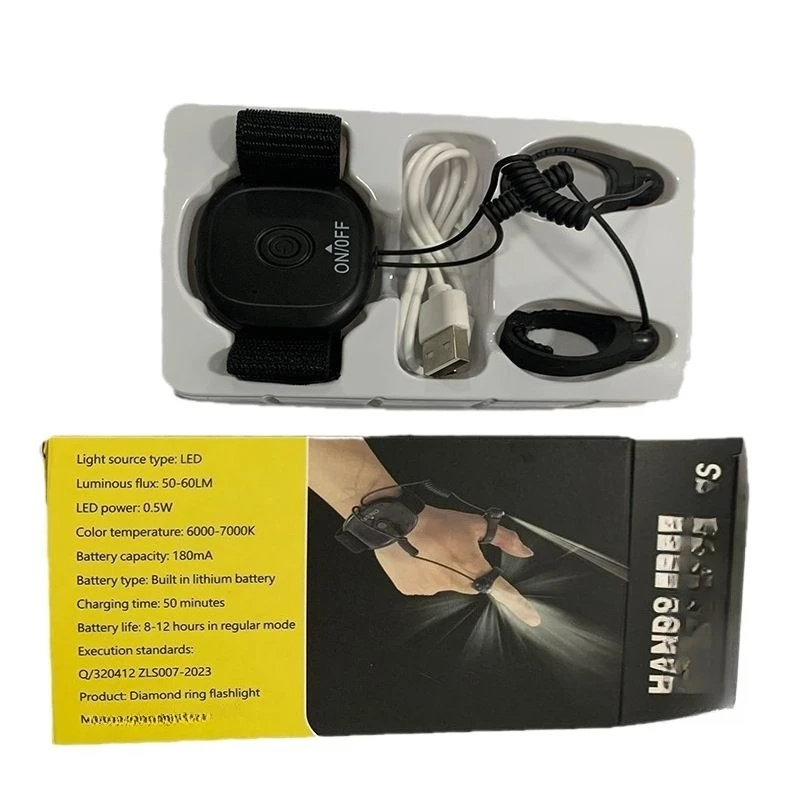 إضاءة إصلاح الصيد الليلي للمعصم قابلة لإعادة الشحن وإضاءة جزئية قوية