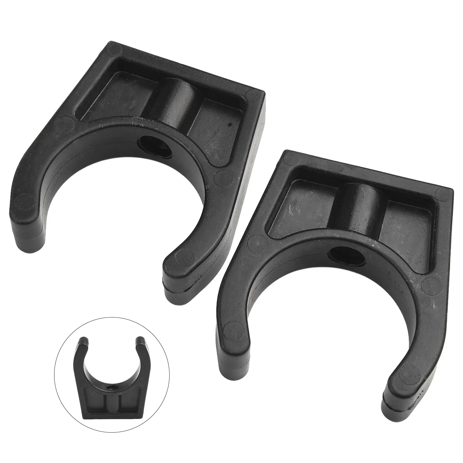 High Quality Ladder Hook Clips Pipe Clamps For 24mm Tube 1pc/2pcs 26mm*32mm Black Boat Yacht Marine Accessories