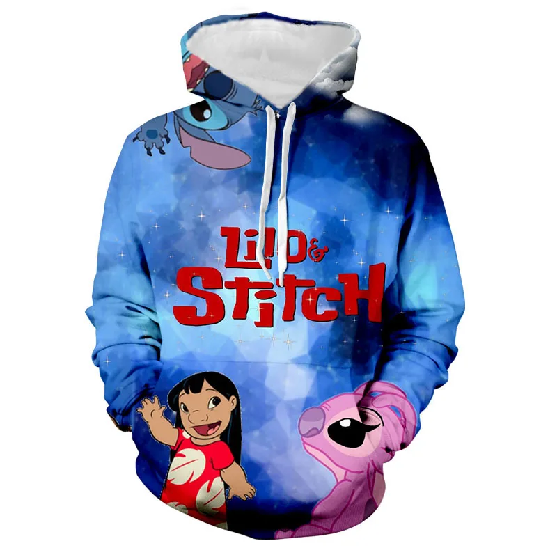 ฤดูใบไม้ร่วงผู้ชายและผู้หญิง Disney Stitch Hoodie การ์ตูน Donald Duck พิมพ์ Hooded เสื้อแจ็คเก็ตแฟชั่นพร้อม Hood Casual Sweatshirt