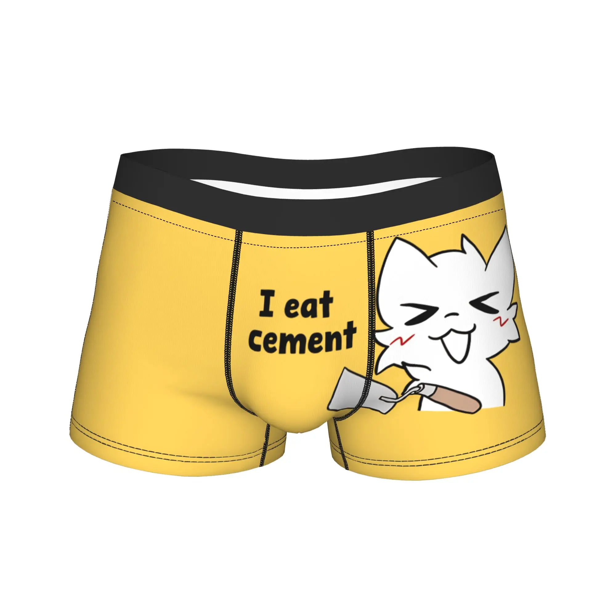 Ropa interior Boykisser Silly Cat, calzoncillos tipo bóxer de diseño, bragas masculinas de alta calidad, calzoncillos tipo bóxer elásticos, regalo