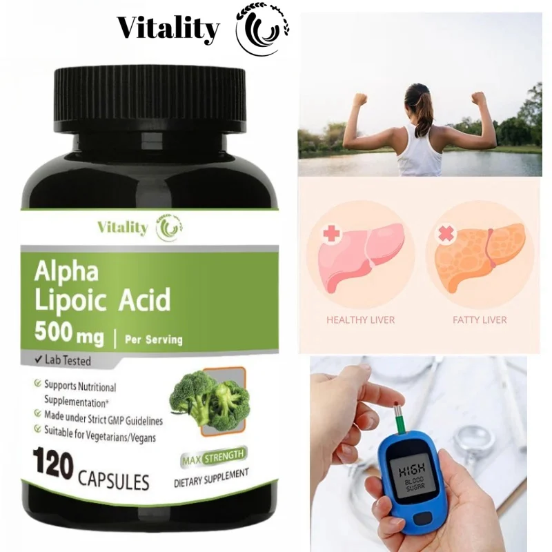 Vitality Alpha Lipoic Acid - Promotes Neurological Health, Cardiovascular and Carbohydrate Support