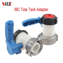 Thicken DN40 DN50 Butterfly Valve 1000L IBC Tank Connector Garden Hose adapter container outlet control tool Ball Valve