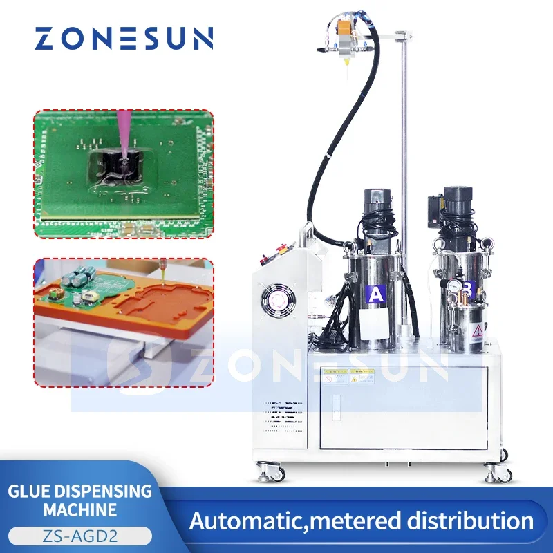 ZONESUN ZS-AGD2 Automatic AB Glue PCB Dispensing Machine Glue Packaging Machine AB Adhesives Dispensing Equipment