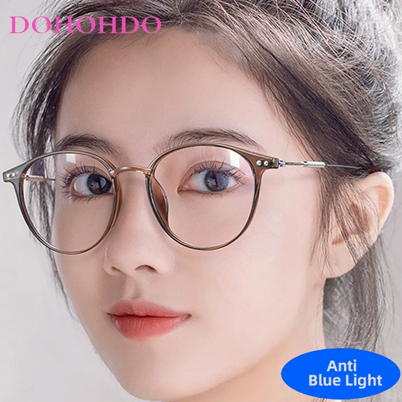 

TR90 Fashion Brand Designer Optical Glasses Women Men Small Round Frame Computer Glasses Vintage Classic Anti Blue Ray Glasses