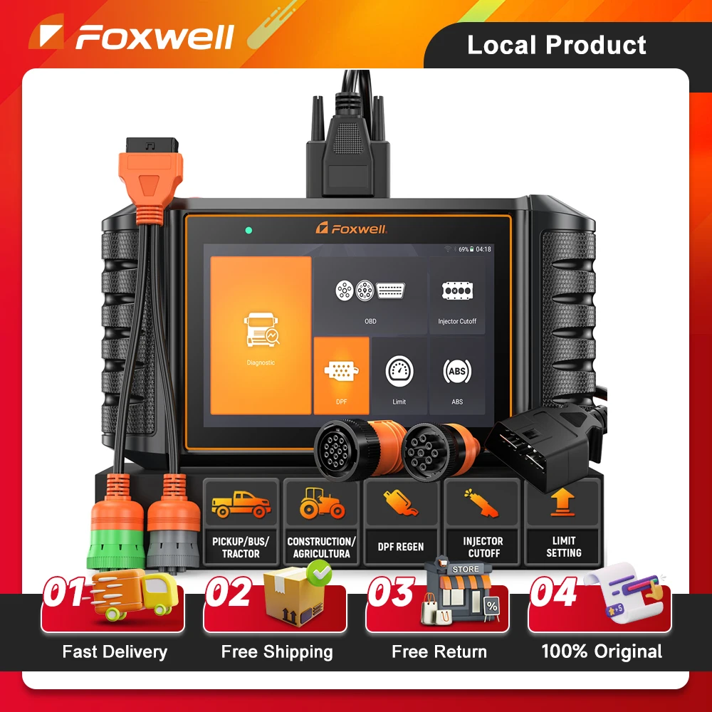 

FOXWELL HD500 24 В сверхмощный сканер грузовиков DPF регенный инжектор настройка ограничения отсечки дизельный автомобильный диагностический сканер инструмент