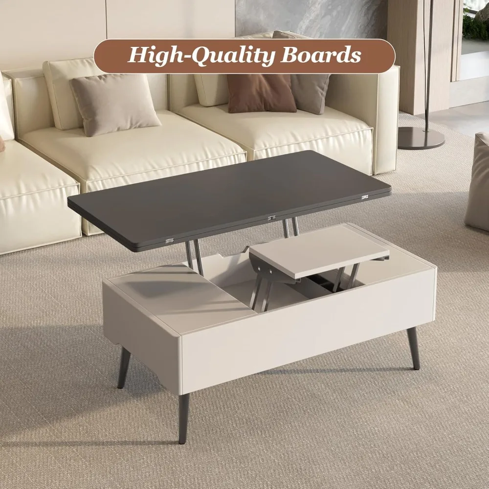 Customized.Lifting Coffee Table with Storage Hidden Compartment Lift Top Center Table Extendable 3 in 1 Multi-Function Table for