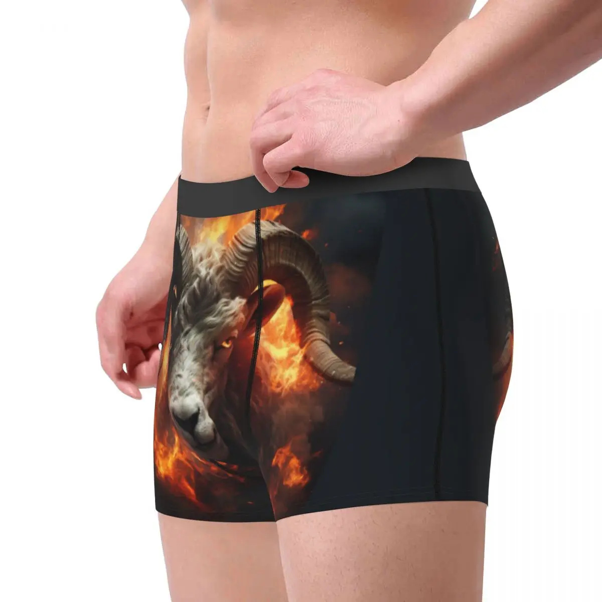 Men's Panties Angry Bighorn Sheep Face Male Underpants Man Short Boxer Underwear