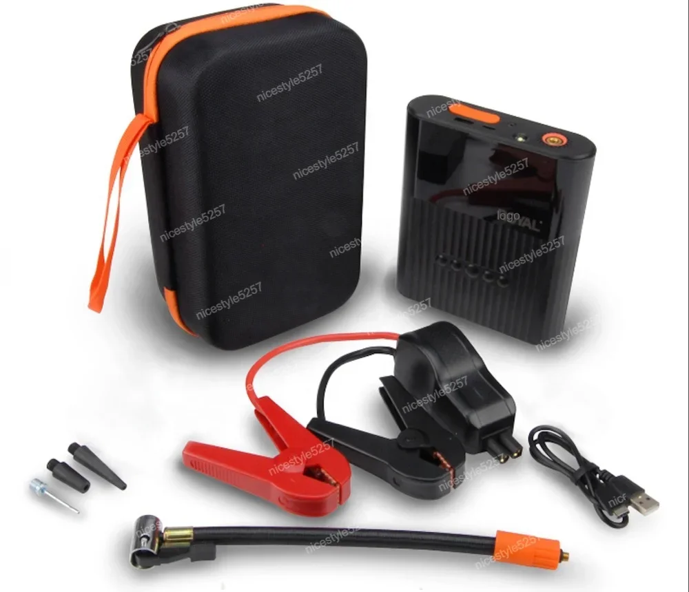 6-In-1 Function Portable Car High Power Jump Starter Battery Pack with Air Compressor