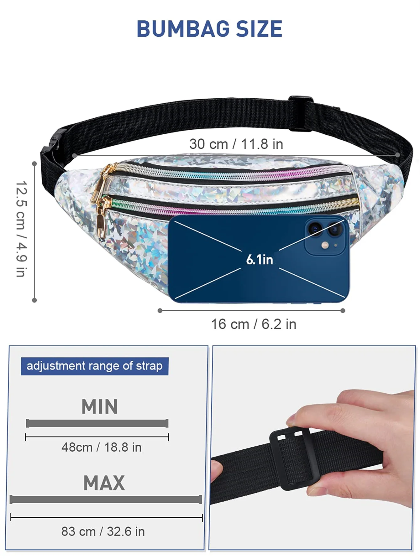 Laser Fanny Pack Belt Bag for Women Cross Body Fanny Packs for Women Crossbody Bags small Waist Bag Fashion Waist Pack Bum Bag