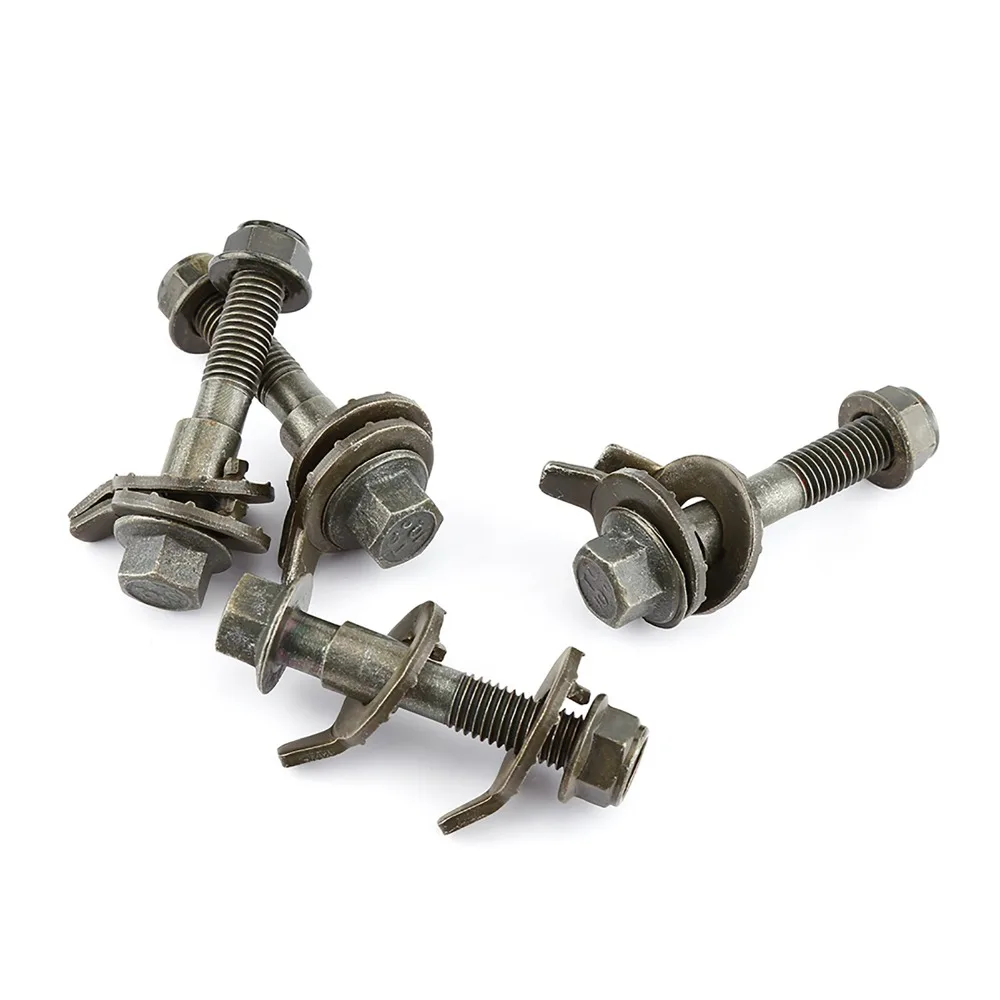 4pcs Durable 14mm Diameter Camber Kit Steel Material Adjustable Design Alignment Cam Bolt Cam Bolt Kit Vehicle Alignment
