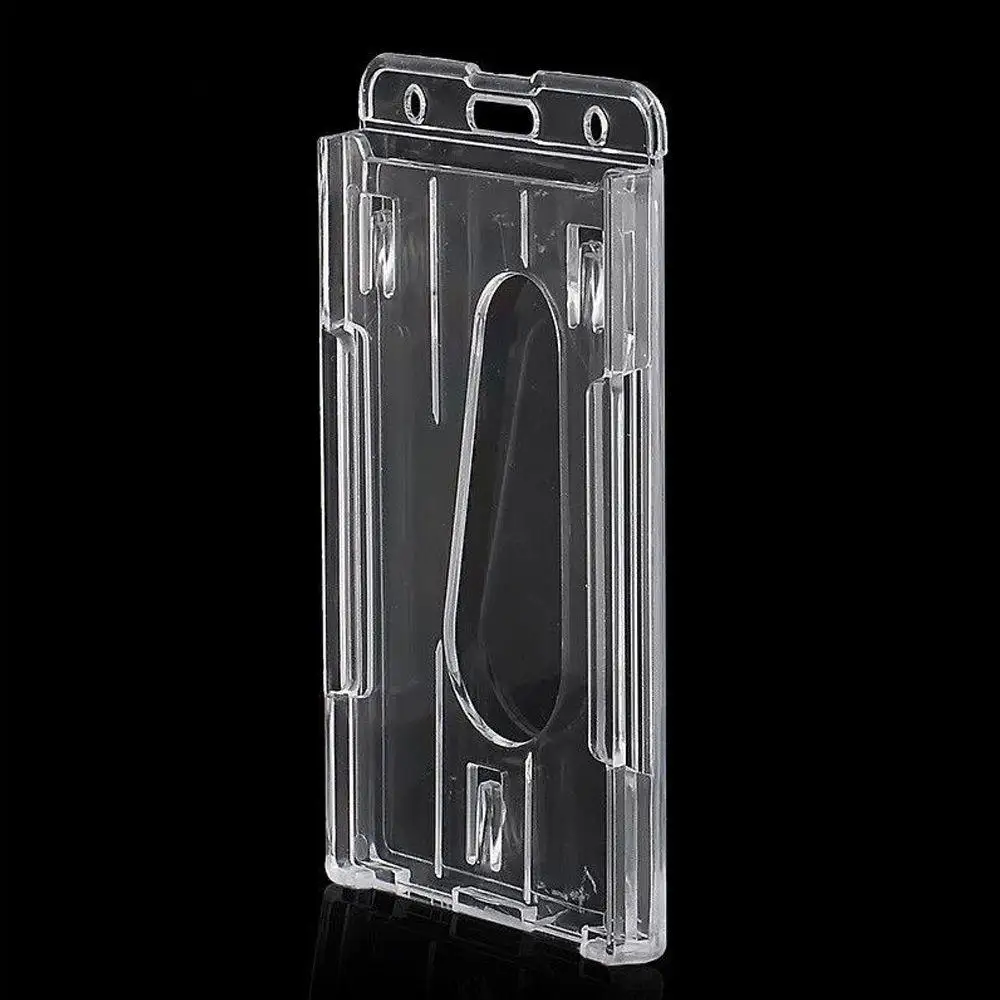 Credit Card Holder High Quality Transparent Vertical Design Double-sided Use Cutting Sleeve Card Sets Cutting Ferrule