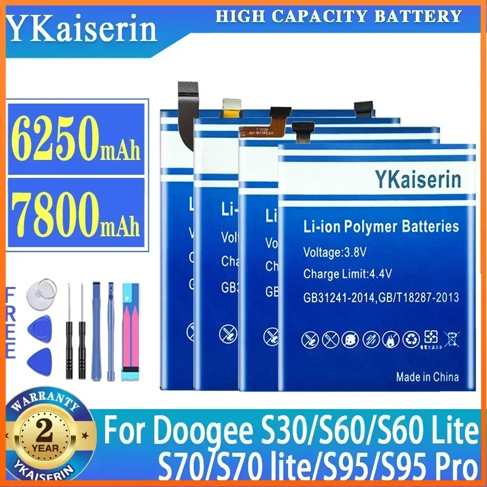 YKaiserin BAT173605580 BAT19M105150 BAT17S305580 S70 Battery For Doogee S60 S30 S70 S70 Lite S70Lite S60Lite S95 S95 Pro S95Pro