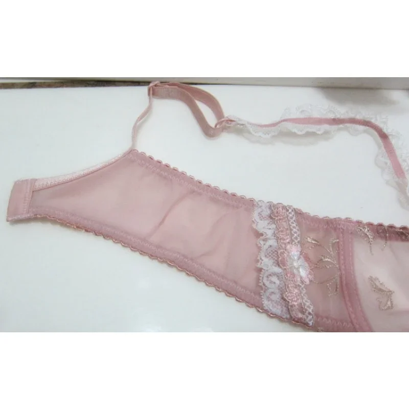 BANERDANNI หรูหราชุดชั้นใน Bra บาง Underwire ไขมันมม.หน้าอกขนาดใหญ่ Ultra Thin Anti-sag ฤดูร้อนแสดงขนาดเล็กโปร่งใสหญิง