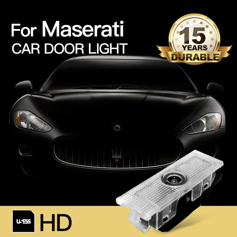 

HD Welcome Car Door Light For M-aser-ati Q-uattroporte GranTurismo GranCabrio Ghibili Ambient Laser Courtesy Icon Projector Lamp