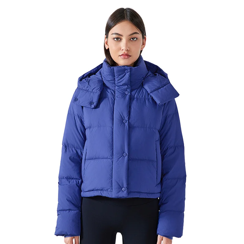

Mermaid Curve New Winter Detachable Hooded High-end Down Jacket Women's All-match Thickened Warm Jacket for Women