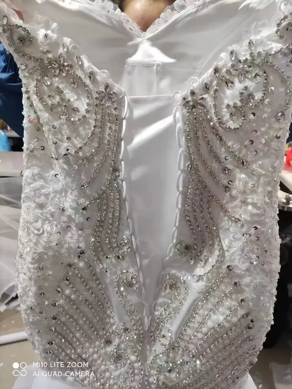ชุดแต่งงานเจ้าสาวทรงเมอร์เมดแบบแอฟริกันไซส์ใหญ่สั่งตัดใหม่พร้อมภาพจริง งานฝีมือประณีตหรูหรา พร้อมหางที่ถอดออกได้