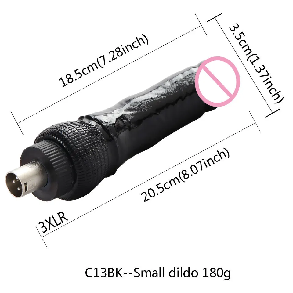 FREDORCH 3XLR Sex machine Attachment dildo Vibrating Dildo black Big Bendable Dildo Male Masturbation Cup for sex machine