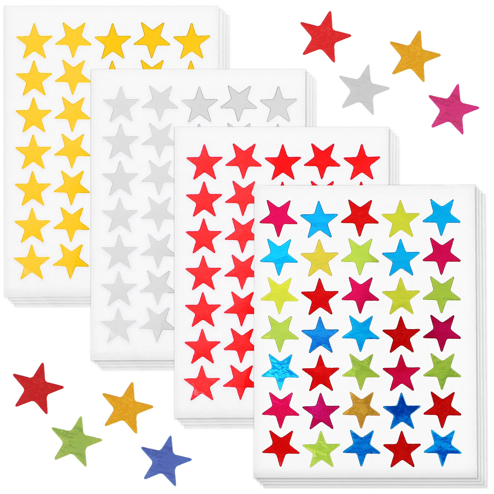 

40 Sheets Adorable Star Stickers for Rewards Teachers Classroom Activities Homework Incentives Decorative Colorful Small