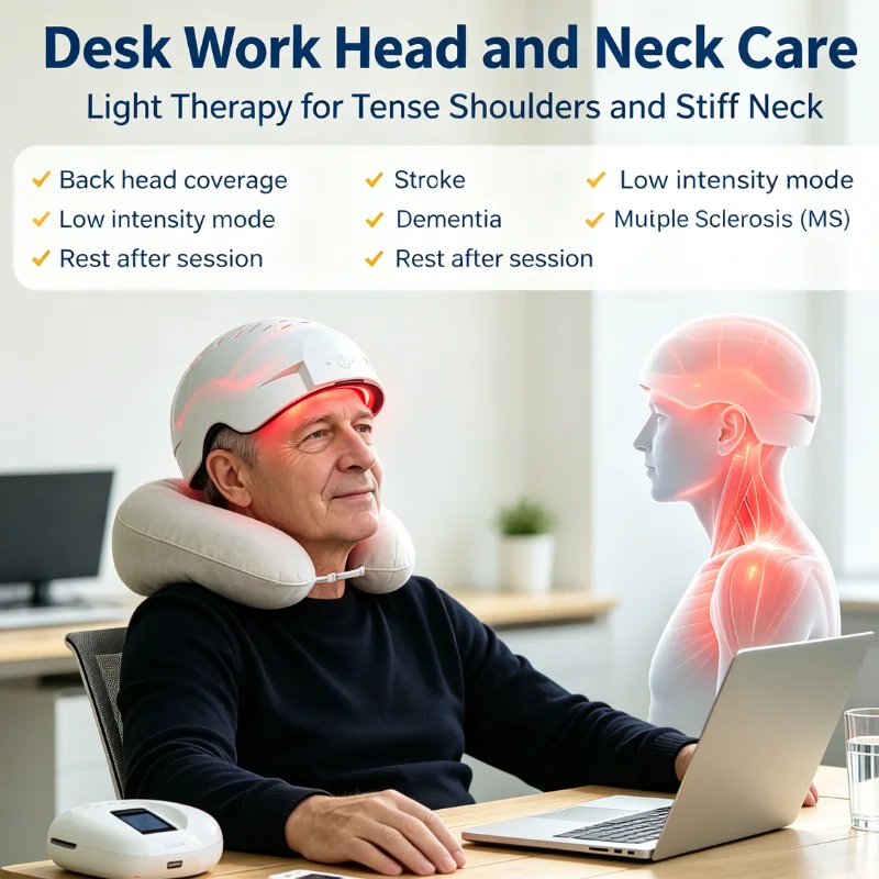 Clinical Grade Portable 810nm 1070nm NIR Light Helmet 436 LEDs 1-20000Hz 4-Zone Control for Home Office Brain Wellness