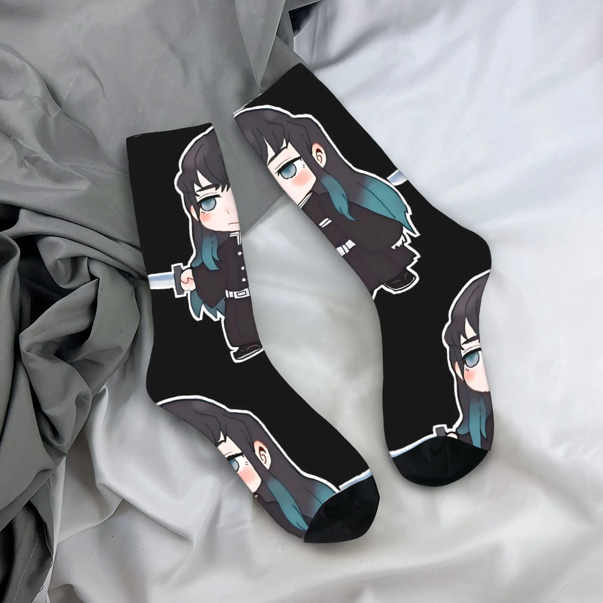 

Чулки Muichiro Tokito, модные носки, мужские носки высокого качества, зимние нескользящие носки с рисунком для скалолазания, идея подарка