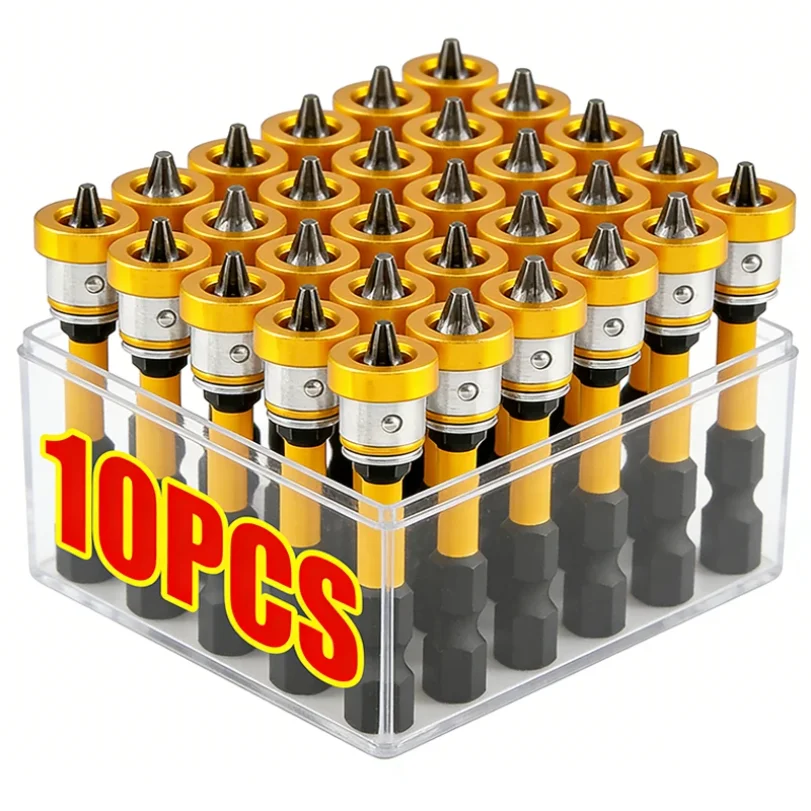 

Magnetic Plasterboard Positioning Batch Head Screwdriver Bit Drilling Tools PH2 Hex Shank Drywall Locating Screw Bits Set 50mm