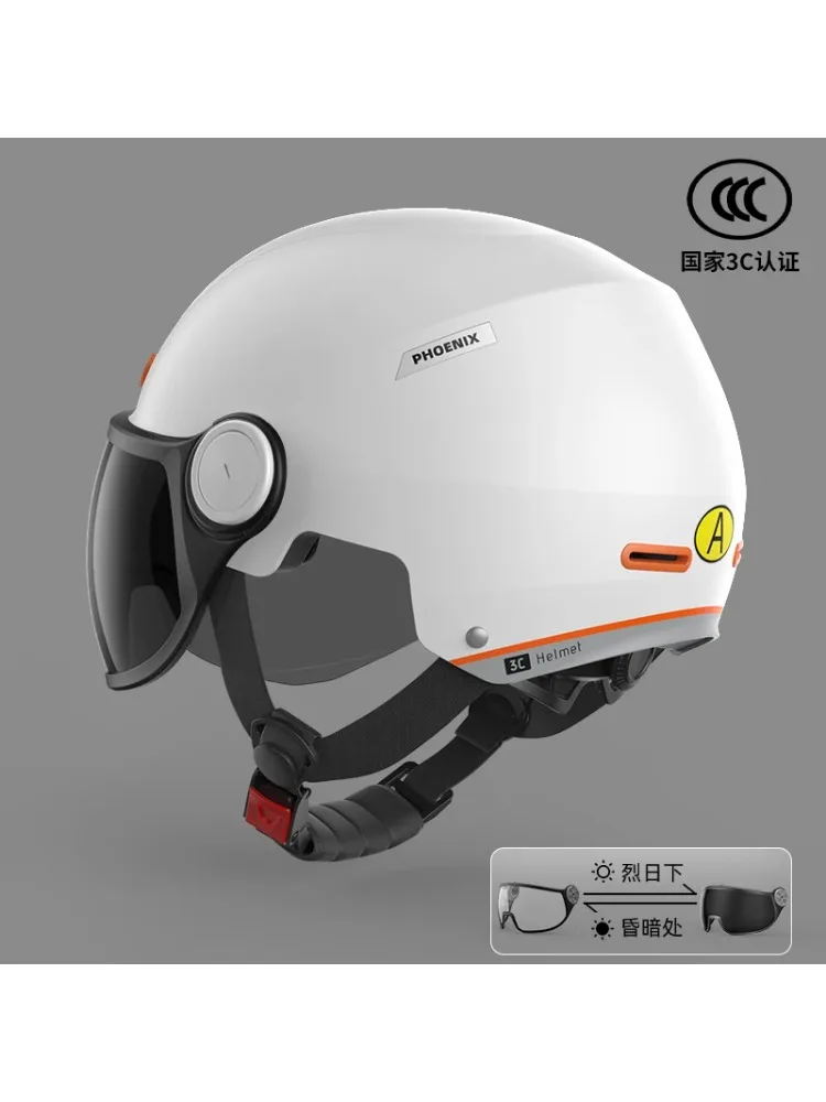 AliExpress NONE NEW Color changing lens helmet Half face Adjustable size Electric Scooter Motorbike Bicycle helmet motorcycle Summer Safety Cap