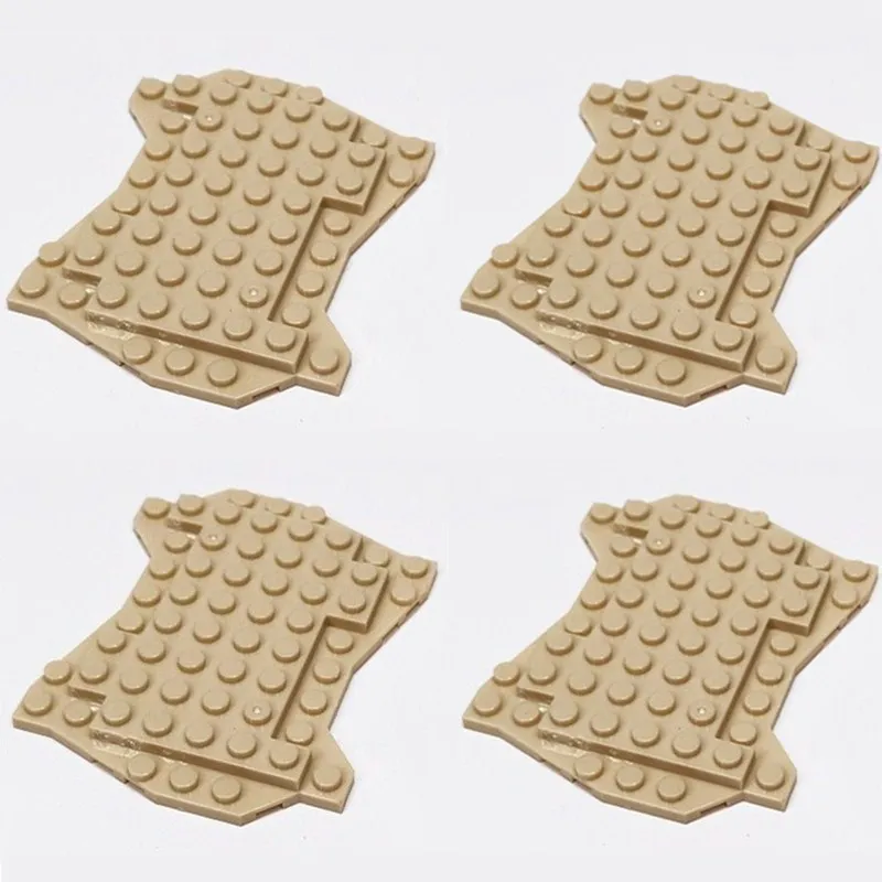 4 Stück unregelmäßige Spezialgrundplatten zum Selberbauen von Bausteinen, Pflanzen, Bäumen, Wald, Garten, Figuren, Teile, Spielzeug für Kinder