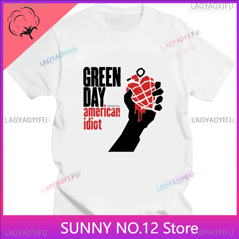 G reen Day ' American Idiot Albuum Cover 100%cotton Men Women Oversized T-shirts Novelty Funny Streetwear Summer Comfortable Tee