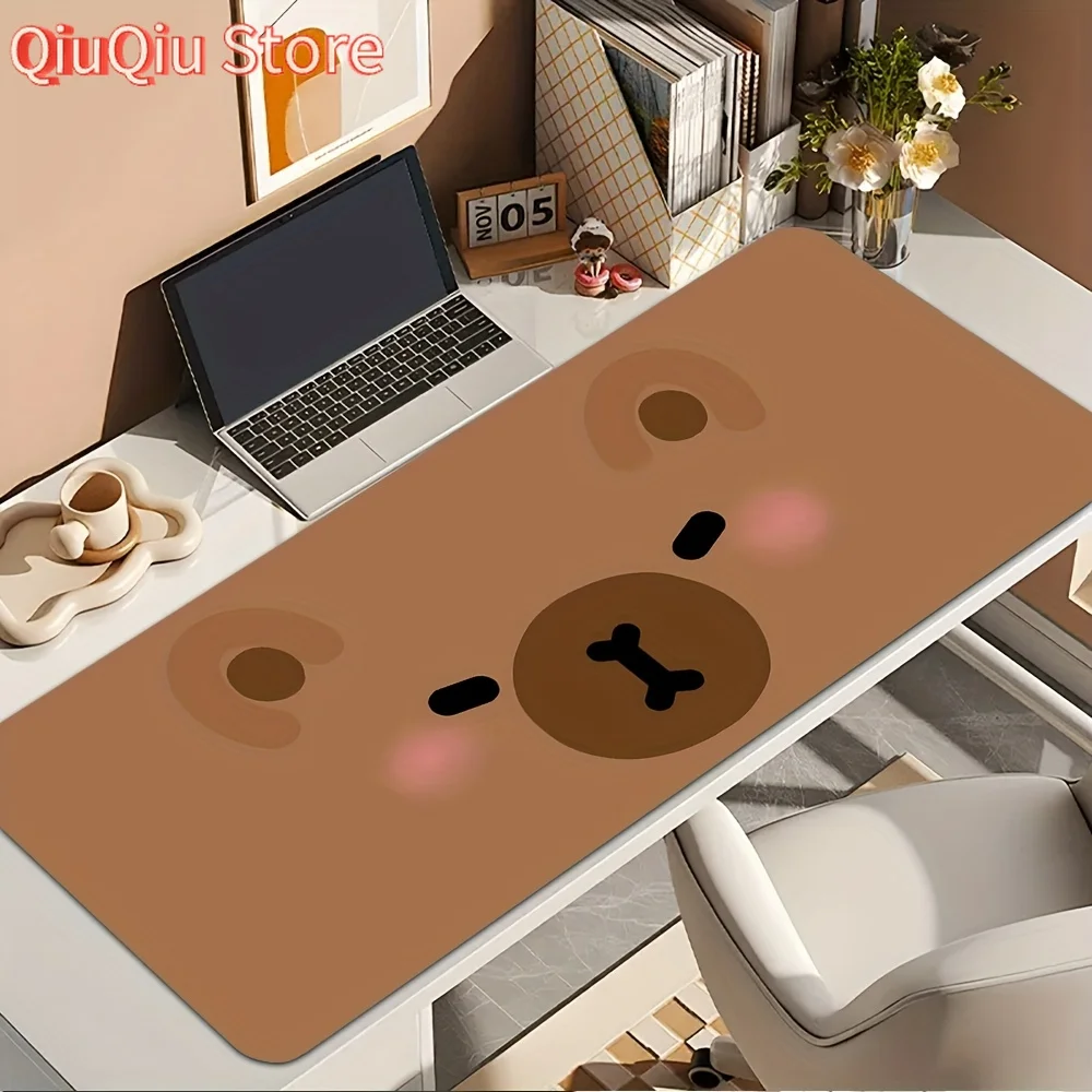 

1 шт. Симпатичный игровой коврик для мыши с капибарой и нескользящим резиновым основанием — моющийся настольный коврик, милый дизайн капибары с выразительными глазами и Ca