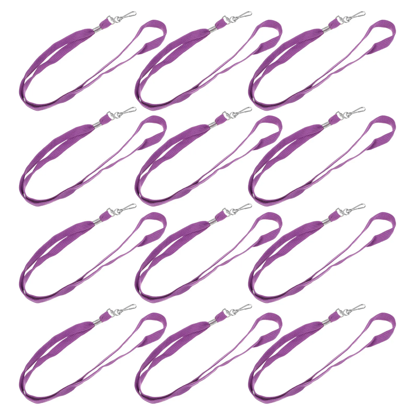 50Pcs Lanyard Neck Strap Holder For Teacher Id Badge Lanyard Office Worker Flat Comfortable Swivel Hook Card School