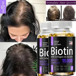 Vitamin Supplements - Biotin Collagen Capsules Promote Hair Growth, Strengthen Nails, Repair Skin, Keep It Healthy and Vibrant