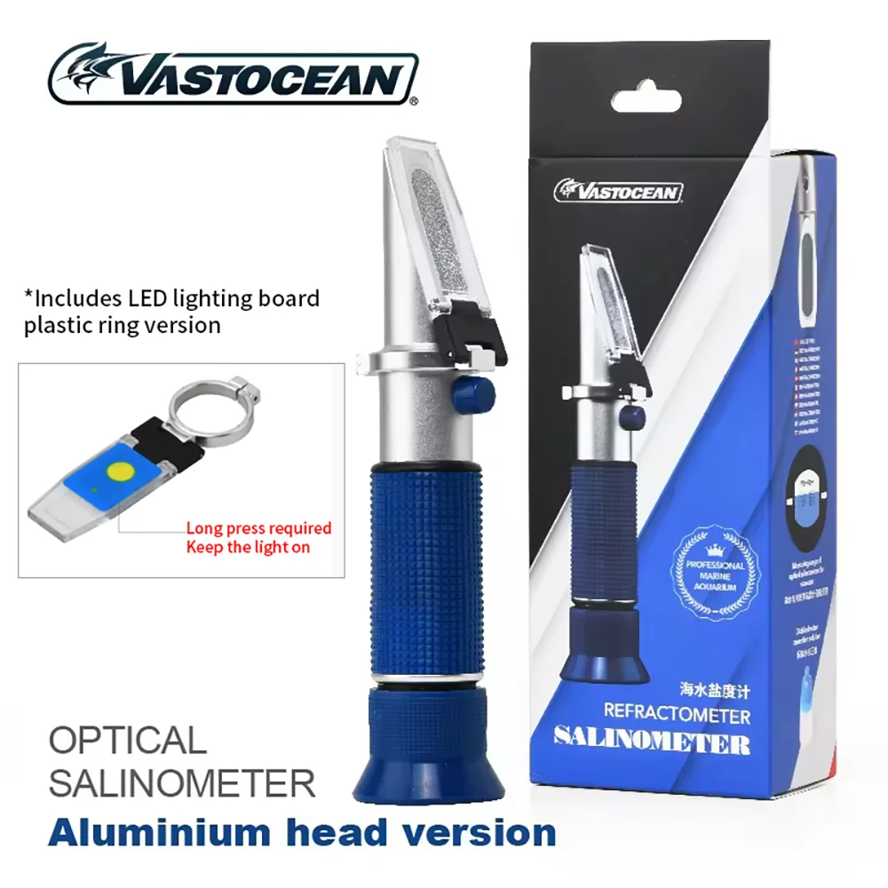 Vastocean Saltwater Refractometer, Optical hydrometer, Salinity Meter for Marine Aquarium, New